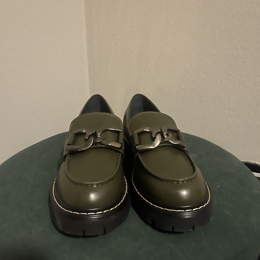 Marc Fisher Olive Green Loafers